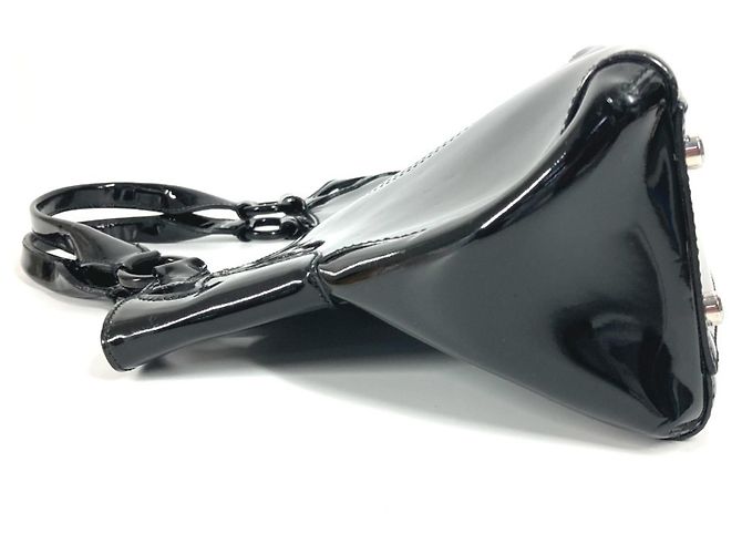 Cartier Marcello Emaille Leder Tote-Handtasche Schwarz - Ansicht 4