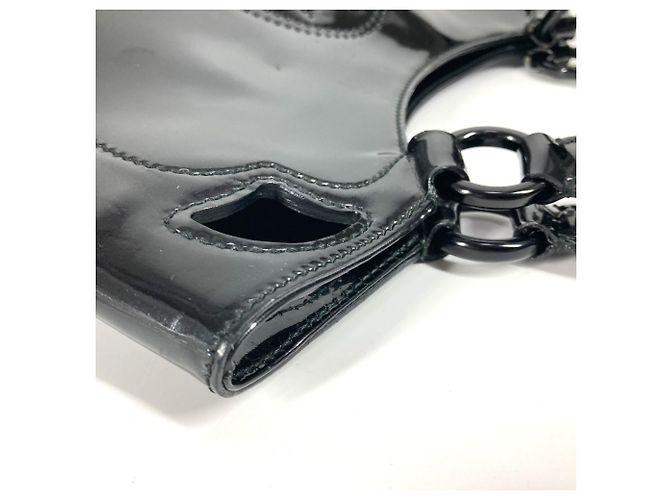 Cartier Marcello Emaille Leder Tote-Handtasche Schwarz - Ansicht 9