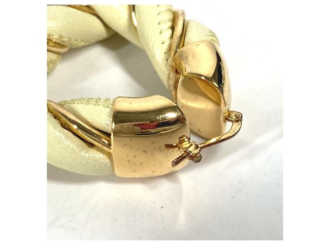 Pendientes de aro triangular retorcido Bottega Veneta Dorado Amarillo - vista 5