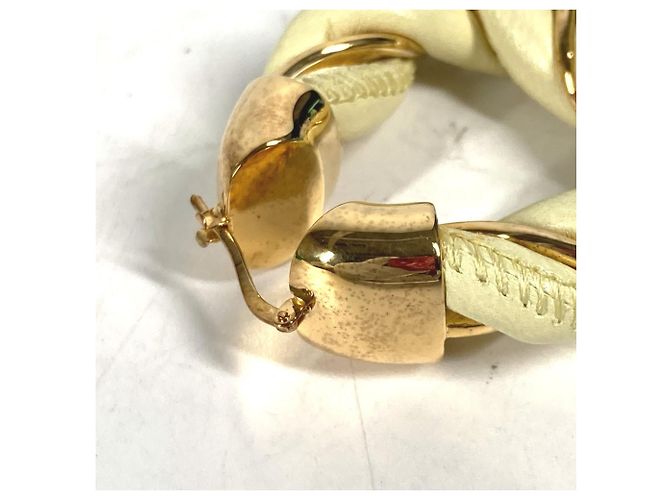 Pendientes de aro triangular retorcido Bottega Veneta Dorado Amarillo - vista 6