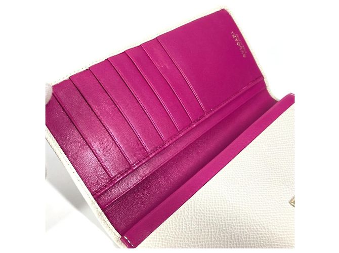 Bulgari Billetera de cuero Bvlgari de doble pliegue Blanco - vista 8