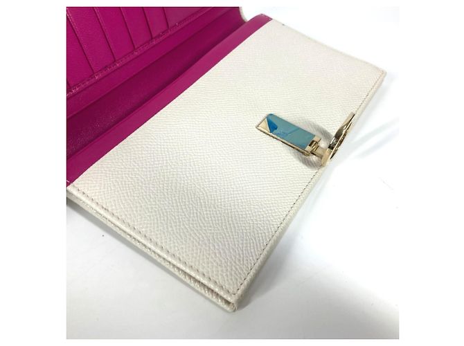 Bulgari Billetera de cuero Bvlgari de doble pliegue Blanco - vista 9