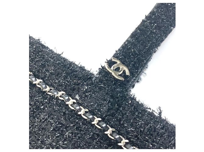 Chanel schwarze Tweed-Tote - Ansicht 4