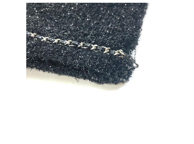 Chanel schwarze Tweed-Tote - Ansicht 7