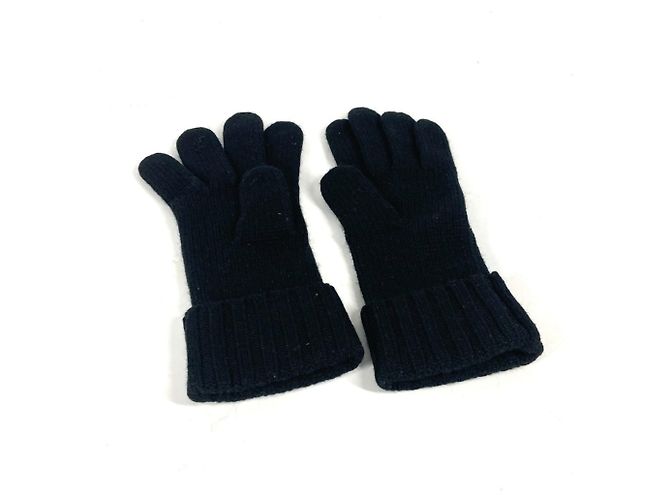 Luvas curtas de cashmere Chanel No5 Preto Azul - vista 2