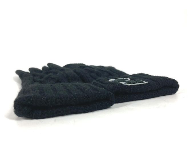 Luvas curtas de cashmere Chanel No5 Preto Azul - vista 5