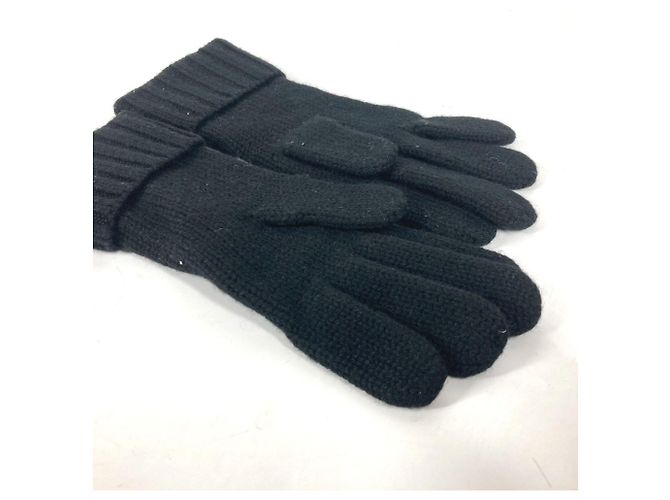 Luvas curtas de cashmere Chanel No5 Preto Azul - vista 7