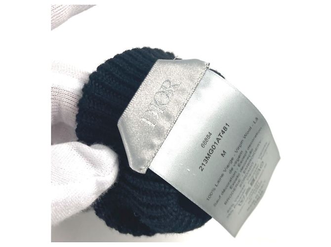 Christian Dior Bicolor CD Logo Gloves Brown Black - view 2