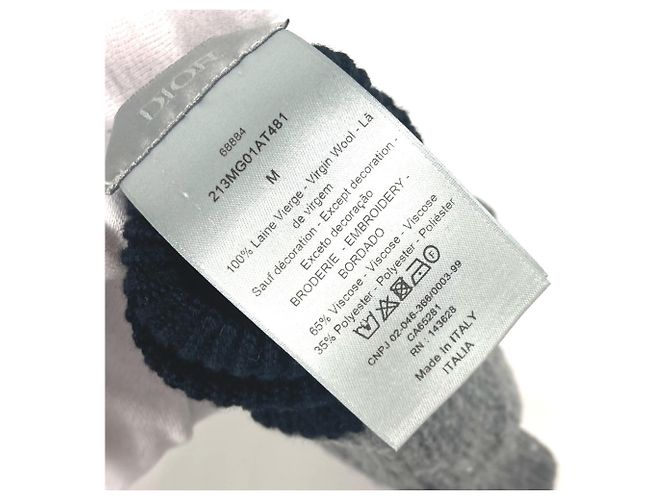 Christian Dior Bicolor CD Logo Gloves Brown Black - view 3