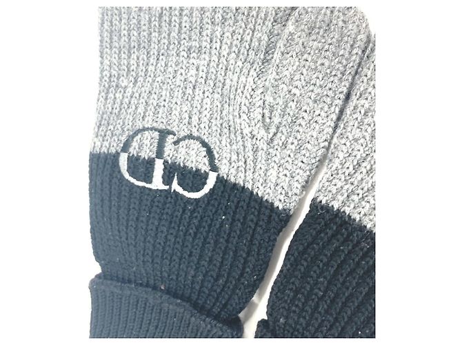 Christian Dior Bicolor CD Logo Gloves Brown Black - view 9