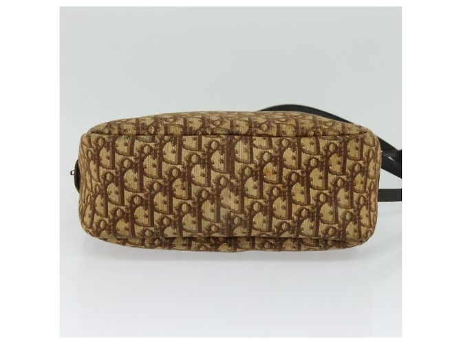 Borsa a spalla in tela Trotter Christian Dior marrone Auth JB006 - vista 10