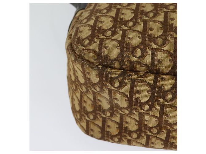 Borsa a spalla in tela Trotter Christian Dior marrone Auth JB006 - vista 13
