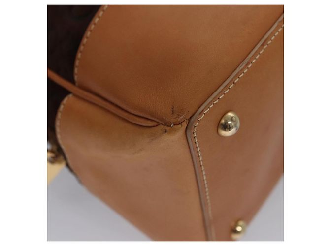 Céline Bolsa de mão em lona Macadam Celine C marrom dourado Auth mr1094 - vista 15
