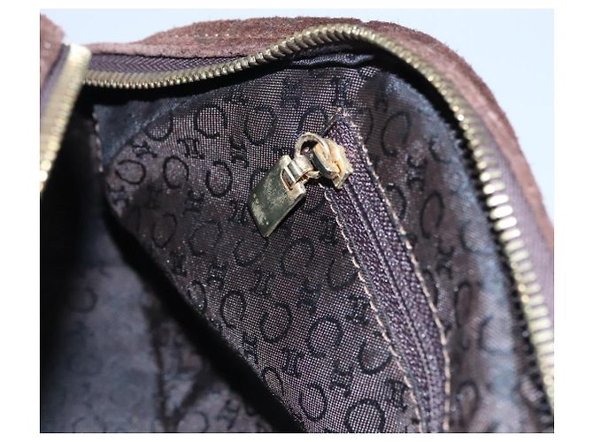 Céline Bolsa de mão em lona Macadam Celine C marrom dourado Auth mr1094 - vista 20