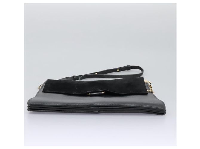 Chloé Borsa a Spalla Chloe Fay in Pelle Scamosciata Nera Auth KD130 Nero - vista 10