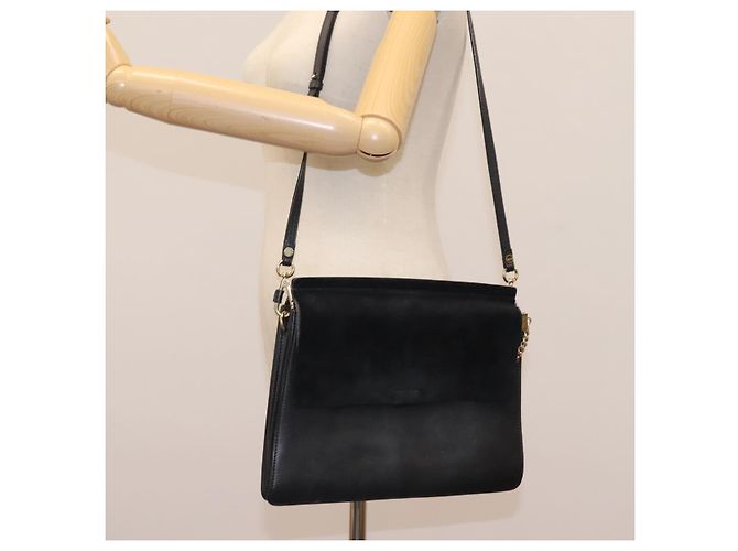 Chloé Borsa a Spalla Chloe Fay in Pelle Scamosciata Nera Auth KD130 Nero - vista 27