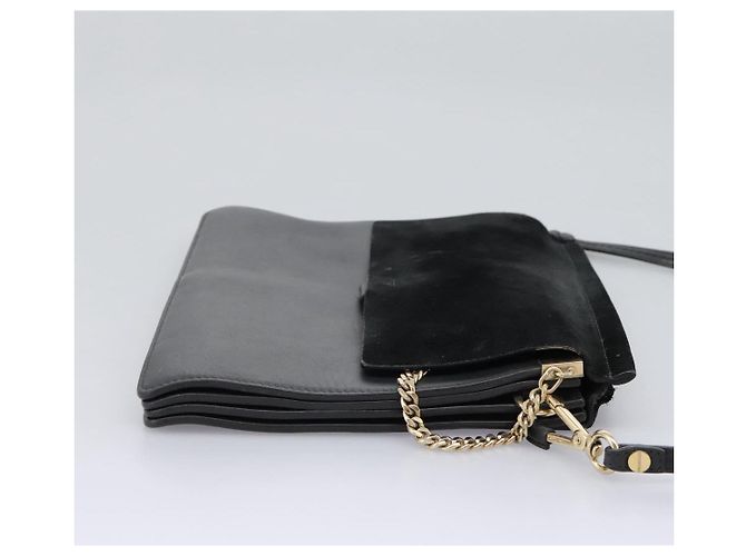 Chloé Borsa a Spalla Chloe Fay in Pelle Scamosciata Nera Auth KD130 Nero - vista 5