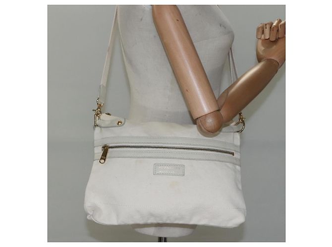 Borsa a spalla Burberry Blue Label in tela beige Auth ti2861 - vista 20