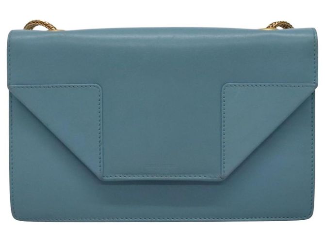 Saint Laurent Ketten-Schultertasche aus Leder in Blau und Gold Auth hk2168 Golden - Ansicht 2