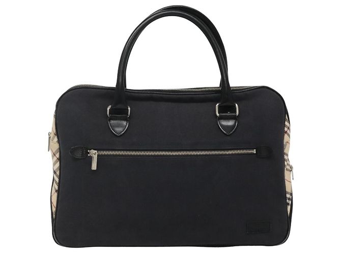 Borsa a mano in tela blu navy Burberry Blue Label Auth ti2805 - Ansicht 13