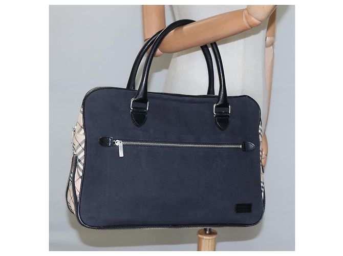 Borsa a mano in tela blu navy Burberry Blue Label Auth ti2805 - Ansicht 23