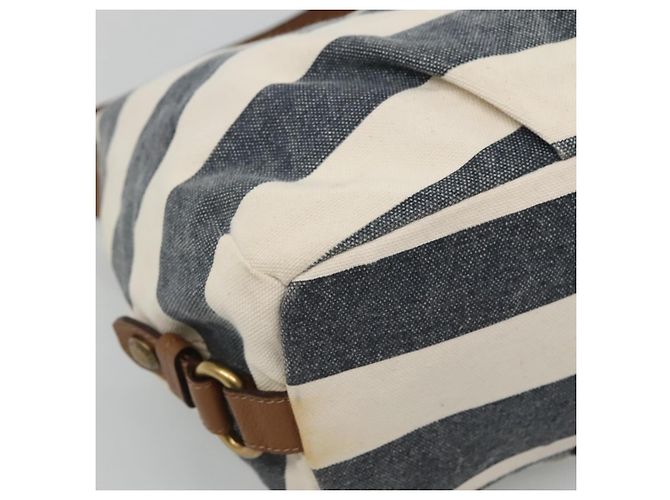 Borsa a spalla Burberry Blue Label in tela blu navy Auth ti2862 - vista 15