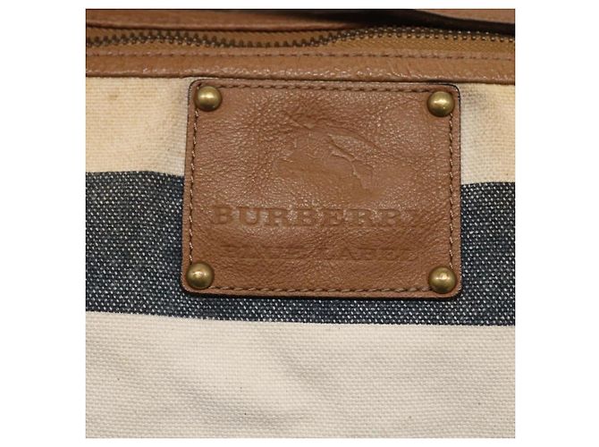 Borsa a spalla Burberry Blue Label in tela blu navy Auth ti2862 - vista 17