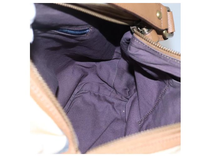 Borsa a spalla Burberry Blue Label in tela blu navy Auth ti2862 - vista 18