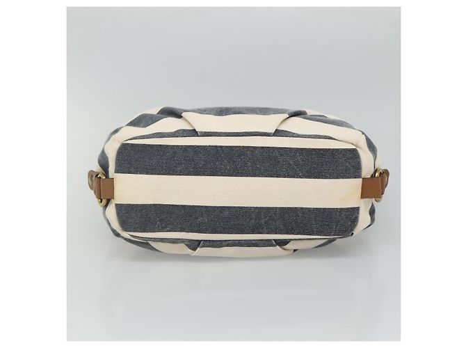 Borsa a spalla Burberry Blue Label in tela blu navy Auth ti2862 - vista 5