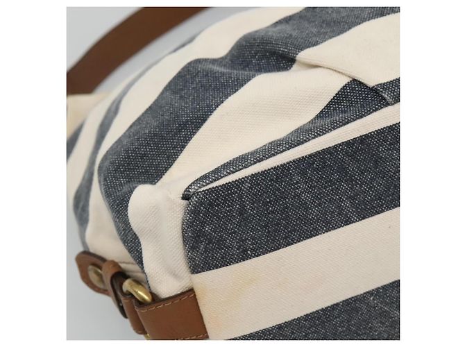 Borsa a spalla Burberry Blue Label in tela blu navy Auth ti2862 - vista 9