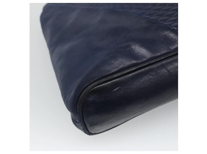 Borsa a Spalla BALLY in Pelle Blu Navy Oro Auth bs23323 D'oro - vista 17