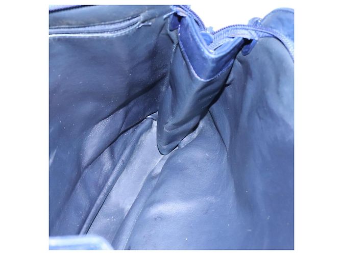 Borsa a Spalla BALLY in Pelle Blu Navy Oro Auth bs23323 D'oro - vista 18