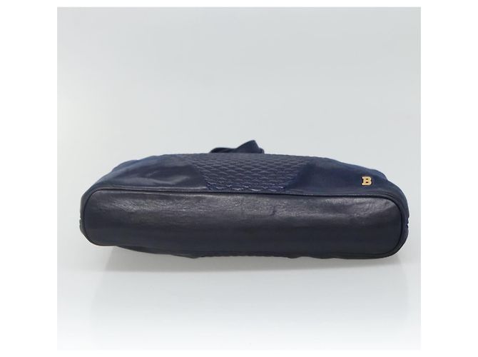 Borsa a Spalla BALLY in Pelle Blu Navy Oro Auth bs23323 D'oro - vista 5