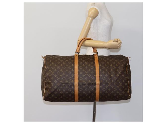 LOUIS VUITTON Monogram Keepall 60 Borsa Boston M41422 LV Auth 113321 Monogramma - vista 21