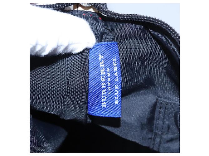 Borsa a spalla Burberry Nova Check Blue Label in nylon rosa Auth ti2865 - vista 11