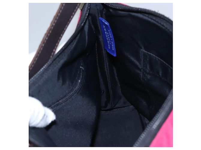 Borsa a spalla Burberry Nova Check Blue Label in nylon rosa Auth ti2865 - vista 17