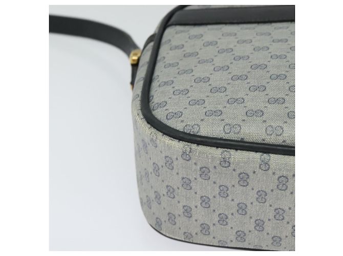 Gucci Borsa a spalla Micro GG Supreme in PVC Navy Gold 001 904 0439 Auth th5693 D'oro Blu navy - vista 10
