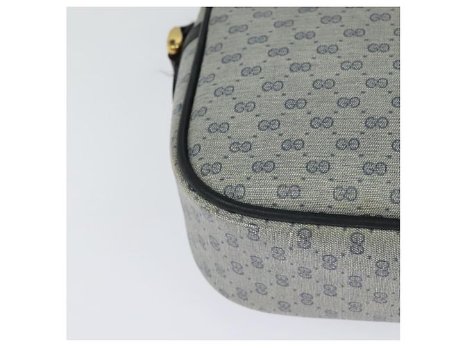 Gucci Borsa a spalla Micro GG Supreme in PVC Navy Gold 001 904 0439 Auth th5693 D'oro Blu navy - vista 12