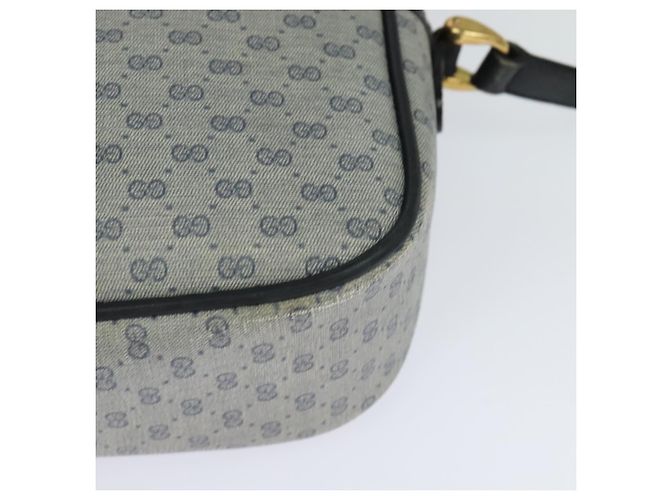 Gucci Borsa a spalla Micro GG Supreme in PVC Navy Gold 001 904 0439 Auth th5693 D'oro Blu navy - vista 13