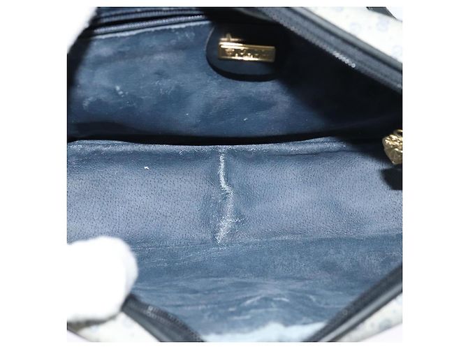 Gucci Borsa a spalla Micro GG Supreme in PVC Navy Gold 001 904 0439 Auth th5693 D'oro Blu navy - vista 16