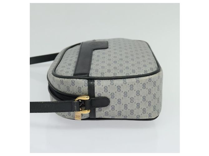 Gucci Borsa a spalla Micro GG Supreme in PVC Navy Gold 001 904 0439 Auth th5693 D'oro Blu navy - vista 4