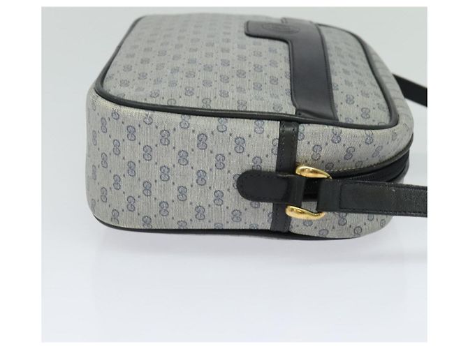 Gucci Borsa a spalla Micro GG Supreme in PVC Navy Gold 001 904 0439 Auth th5693 D'oro Blu navy - vista 5
