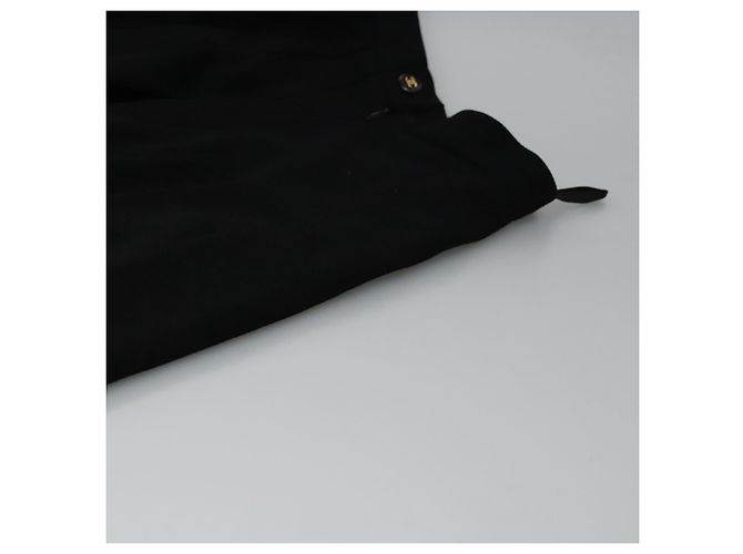 Falda CHANEL de algodón negra CC Auth ac3620 Negro - vista 12