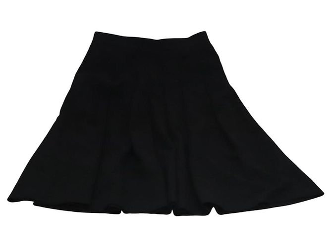 Falda CHANEL de algodón negra CC Auth ac3620 Negro - vista 2