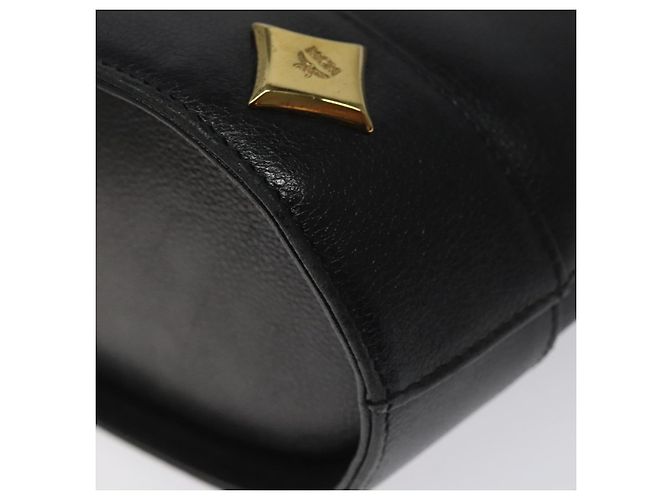 Borsa MCM in pelle nera e oro Auth yk17655 Nero D'oro - vista 10