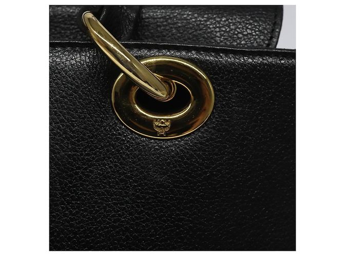 Borsa MCM in pelle nera e oro Auth yk17655 Nero D'oro - vista 16