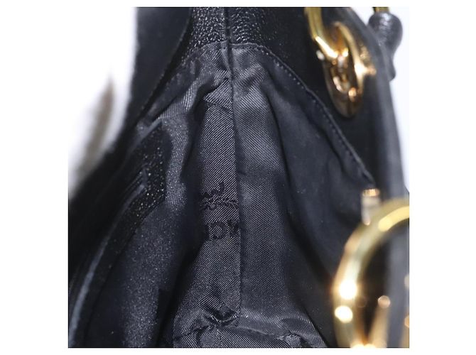 Borsa MCM in pelle nera e oro Auth yk17655 Nero D'oro - vista 19