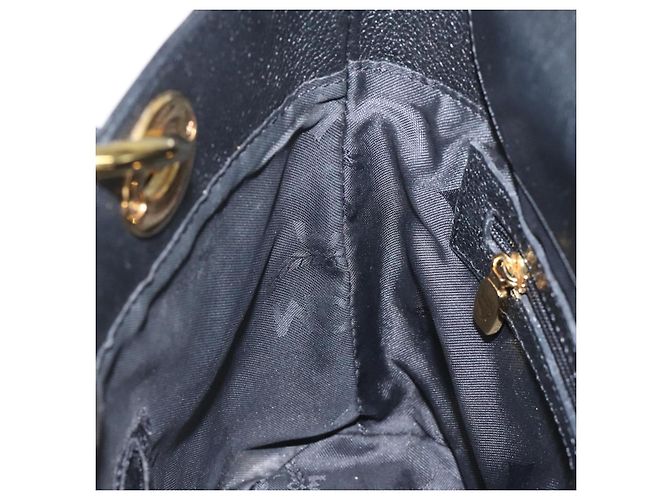 Borsa MCM in pelle nera e oro Auth yk17655 Nero D'oro - vista 20
