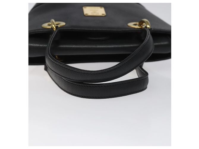 Borsa MCM in pelle nera e oro Auth yk17655 Nero D'oro - vista 7