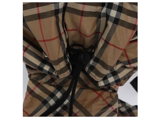 BURBERRY Nova Check Blue Label Backpack Nylon Beige Silver Auth am7971 Silvery - view 11